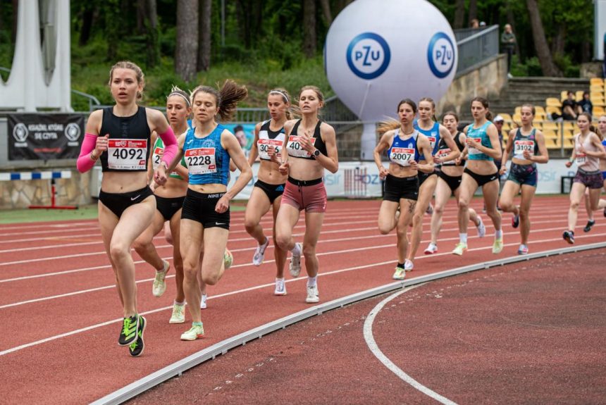 Women running on field